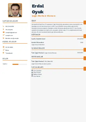 Çağrı Merkezi cv indir